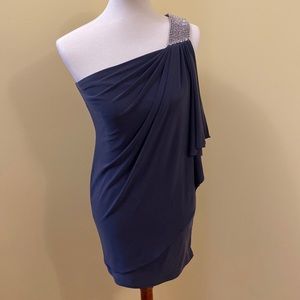 Cocktail Dress One Diamond Shoulder with Shoulder Drape